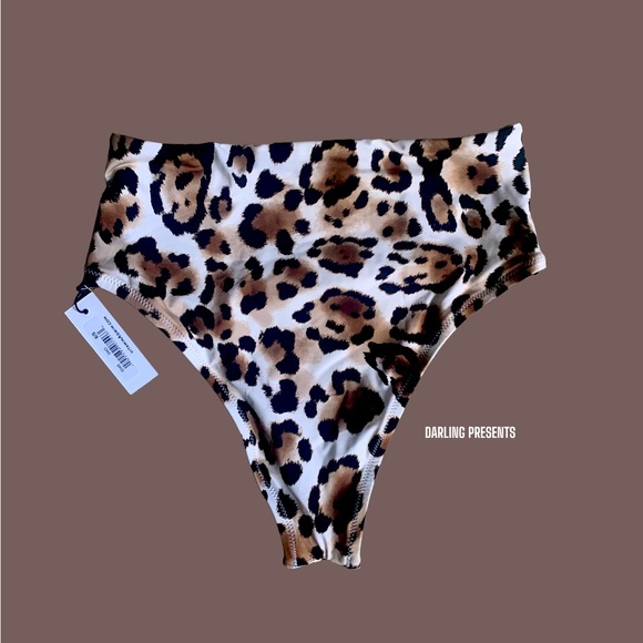 VITAMIN A BARCELONA HIGH WAIST FULL CUT CHEETAH PRINT SWIM BOTTOM WOMEN SIZE 6… - Picture 2 of 3